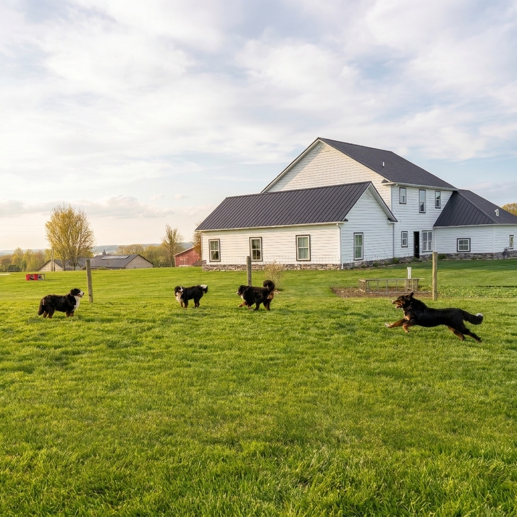 Breeder working with puppies within the Fairfield Furbabies structured framework